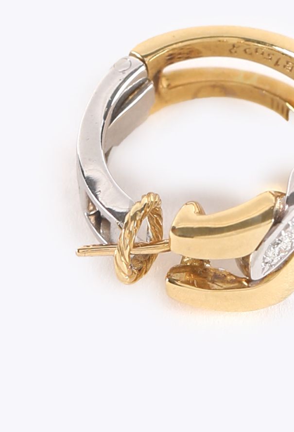 Boucheron 18K Gold & Diamond Gourmette Earrings, 1980s - 6