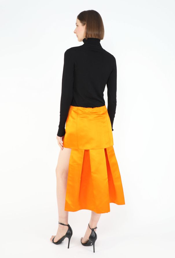 Prada S/S 2022 Silk Pleated Asymmetrical Skirt - 7