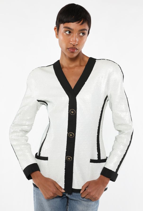 Chanel Sequin Scuba Zip Jacket, S/S 1991 - 1