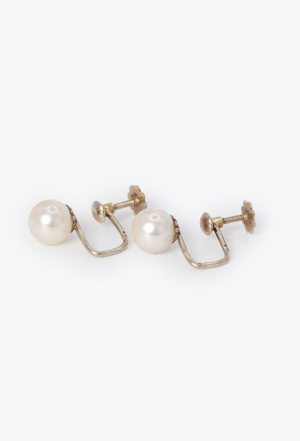 Vintage Fine Jewelry 18k White Gold & Cultured Pearl Earrings - 3 Vintage Fine Jewelry 18k White Gold & Cultured Pearl Earrings - 3