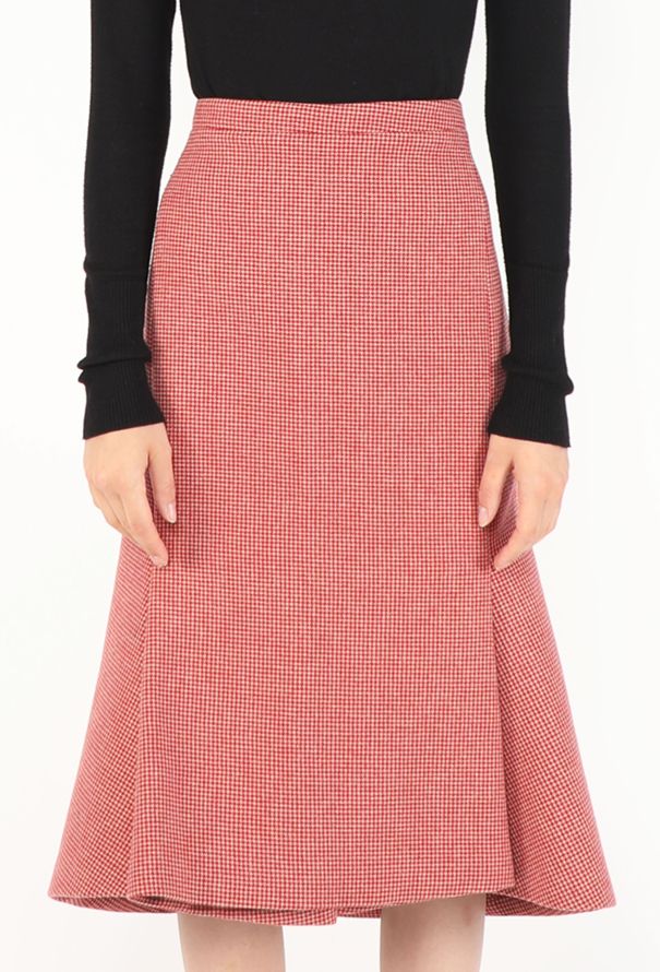 Balenciaga F/W 2016 Houndstooth Fluted Skirt - 4