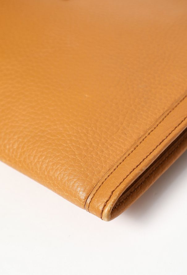 Hermès '80s Gold Fjord Jige Clutch - 7 Hermès '80s Gold Fjord Jige Clutch - 7