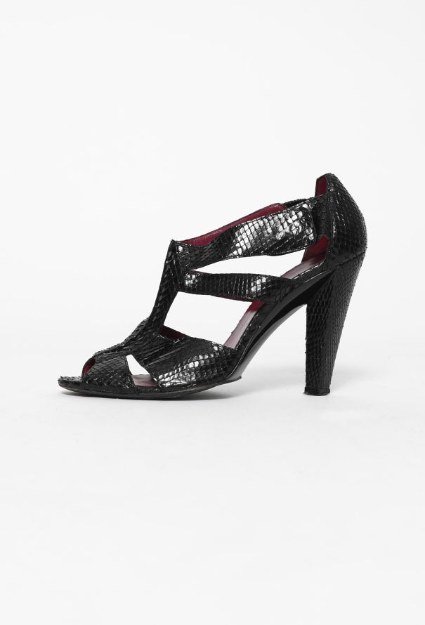 Balenciaga Python Cut-Out Sandals - 4