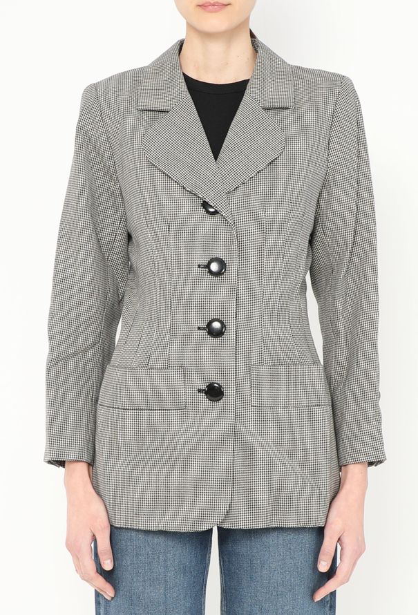 Saint Laurent 1990 Tailored Herringbone Blazer - 1