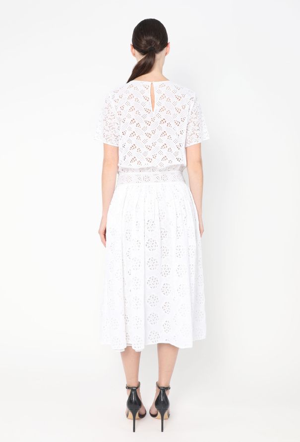Valentino Floral Cotton Eyelet Dress - 5 Valentino Floral Cotton Eyelet Dress - 5
