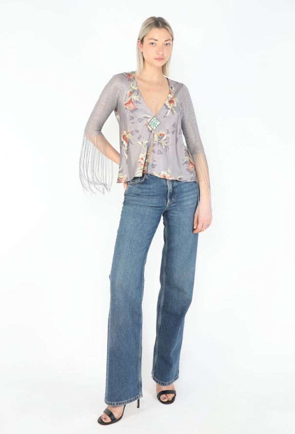 Chloé S/S 2000 Silk Fringe Blouse - 6