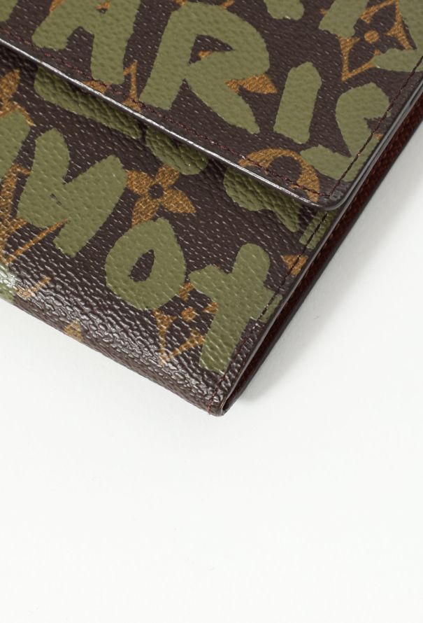 Louis Vuitton LV Zippy wallet Graffiti stephen sprouse Green Cloth