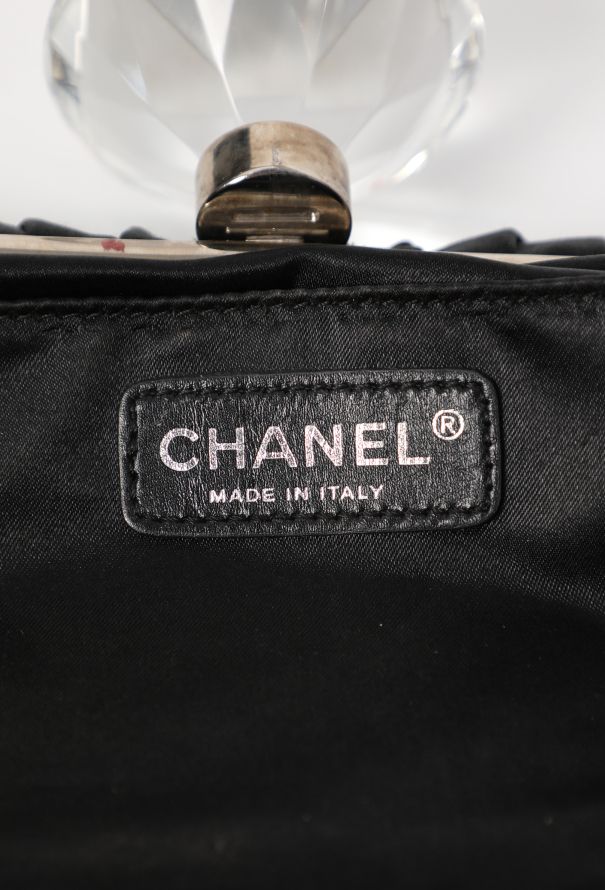 Chanel Satin Embellished Clutch Bag - 12