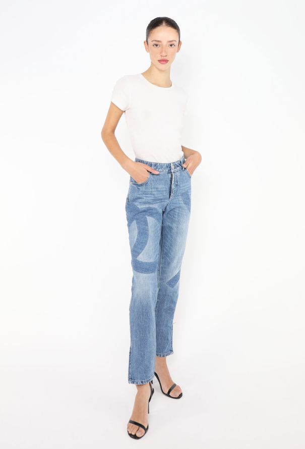 Chanel Tapered Tonal 'CC' Jeans - 4