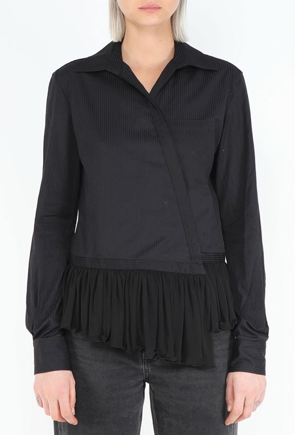 Balenciaga S/S 2001 Asymmetrical Ruffled Shirt - 1