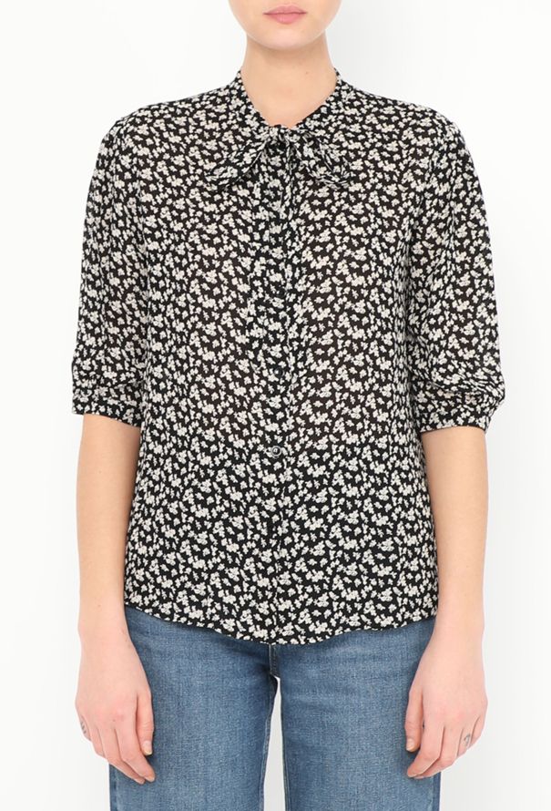 Céline 2019 Floral Lavallière Blouse - 2 Céline 2019 Floral Lavallière Blouse - 2