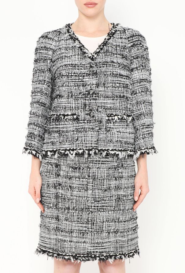Chanel S/S 2011 Tweed Feather Trim Ensemble - 4