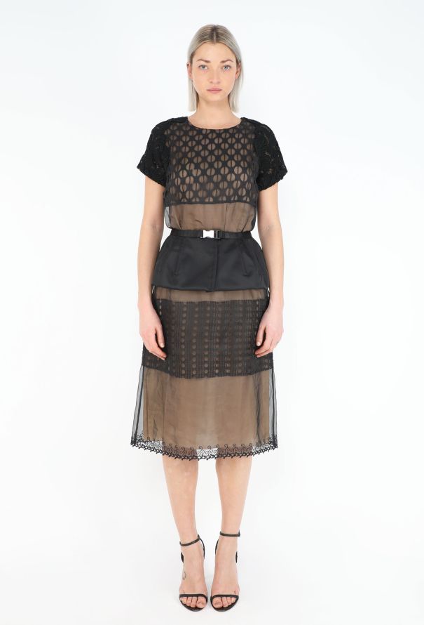 Prada Campaign F/W 2008 Belted Guipure Dress - 1