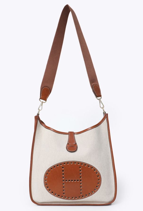 Hermès Vintage Barenia & Toile H Évelyne 33 - 1