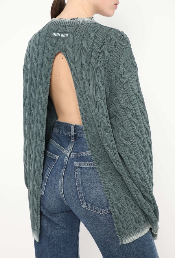 Miu Miu S/S 2022 Cable-Knit Sweater - 1