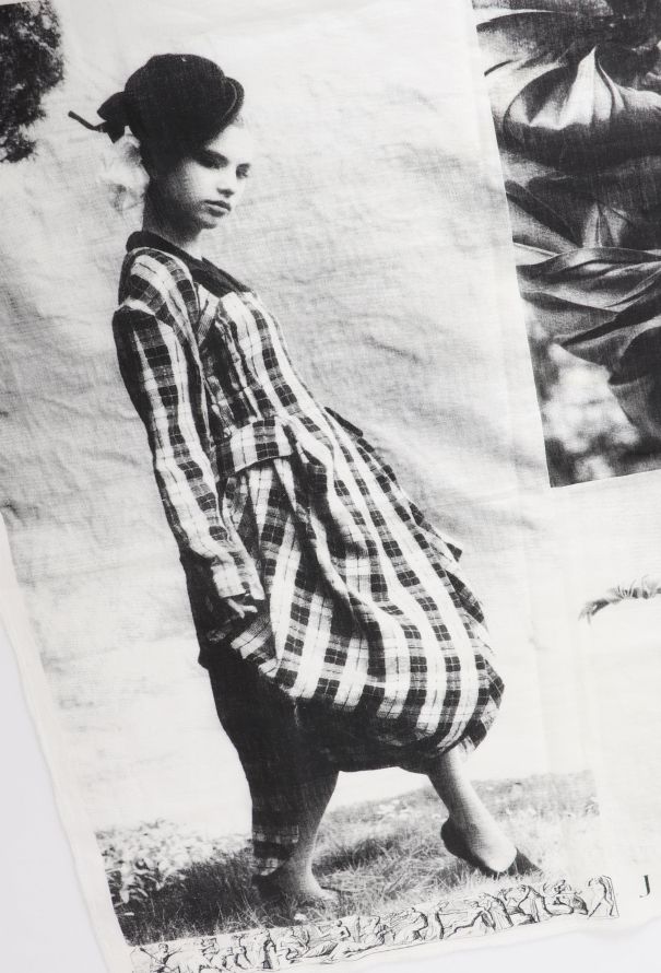 John Galliano RARE Fall 1987 'The Rose' Muslin Scarf - 5