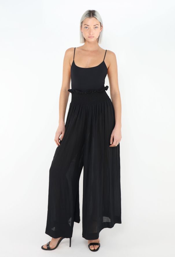 Chanel 1990 Shirred Silk Pants - 1