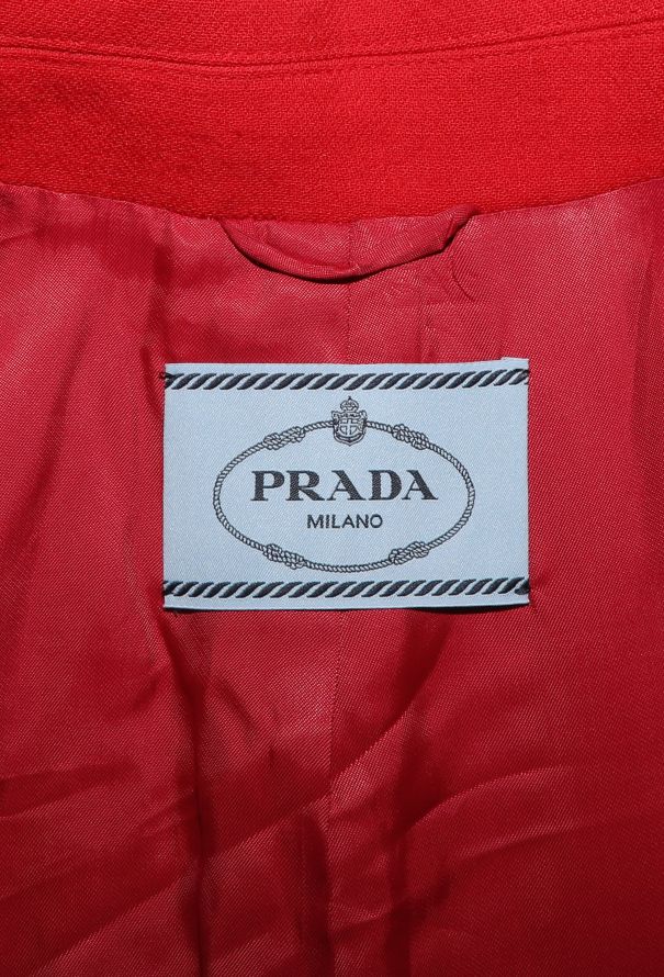 Prada Crêpe Double Breasted Coat - 5