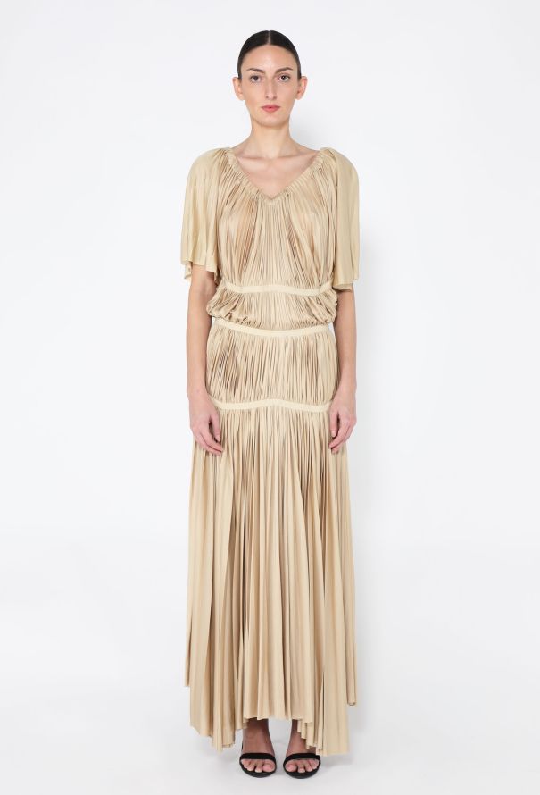 Prada Rare F/W 2002 Silk Pleated Gown - 3