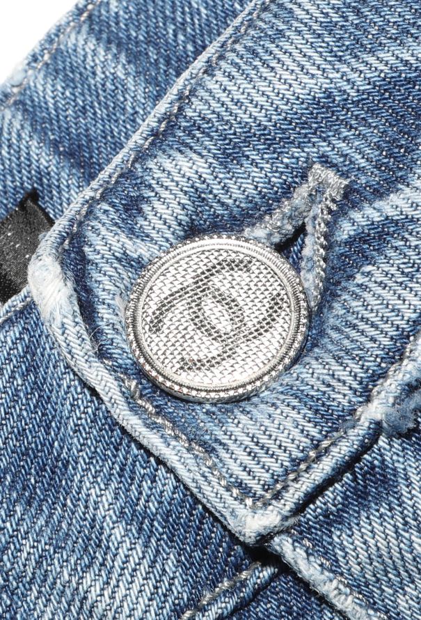 Chanel Tapered Tonal 'CC' Jeans - 7