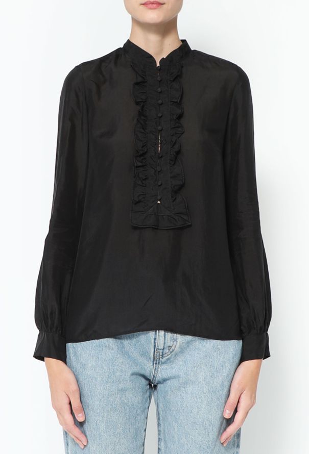Chloé 2005 Ruffled Silk Blouse - 1