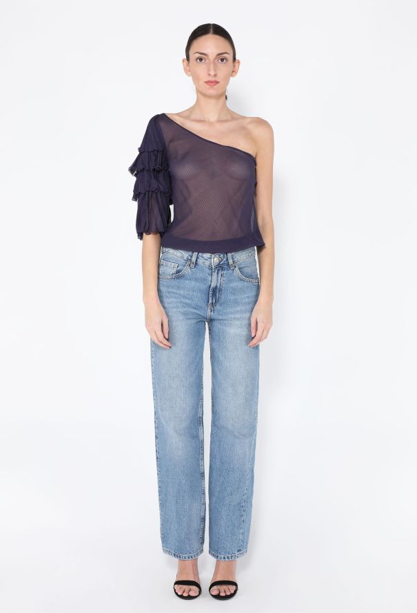 Chloé F/W 2000 Silk One Shoulder Top - 4