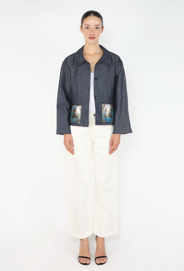 Chanel Denim Sequin 'CC' Jacket, 2000 - 3