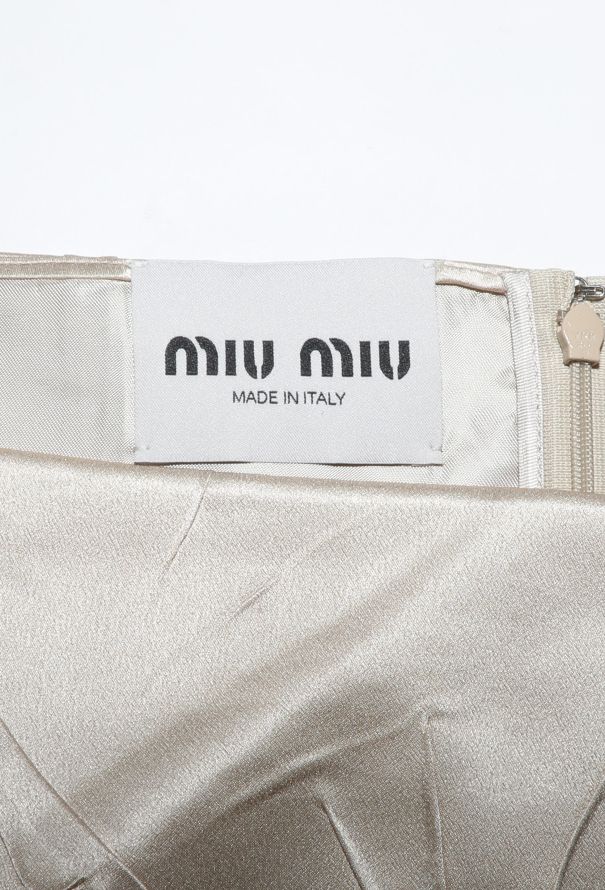 Miu Miu F/W 2024 Textured Charmeuse Dress - 7