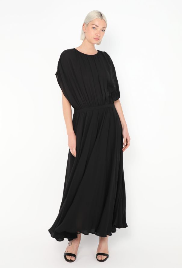 Valentino 2024 Pleated Silk Maxi Dress - 1