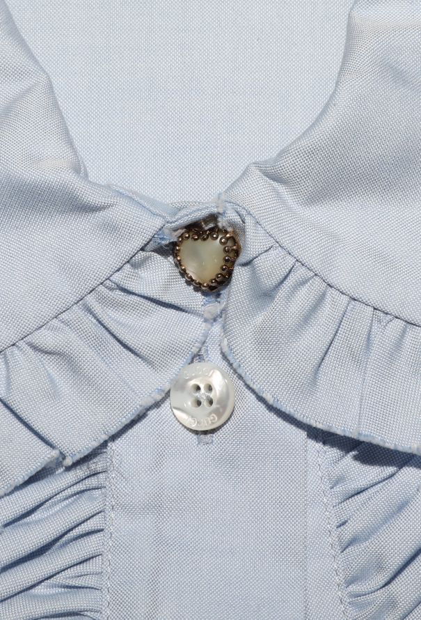 Gucci Ruffled Trim Cotton Shirt - 6