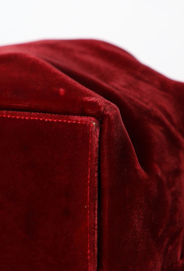 Saint Laurent Vintage Mini Velvet Bucket Bag - 7