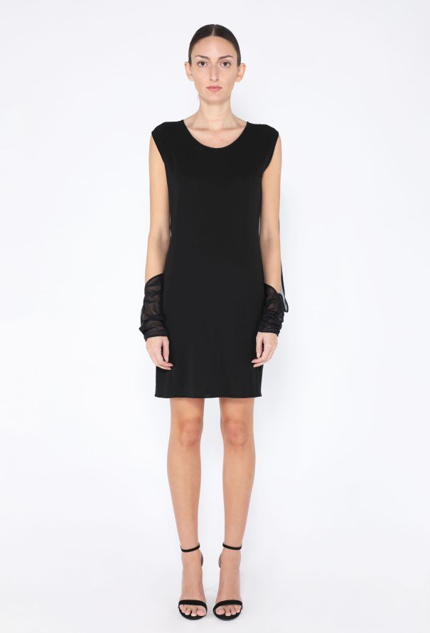 Maison Margiela Jersey and Mesh Sheath Dress - 4