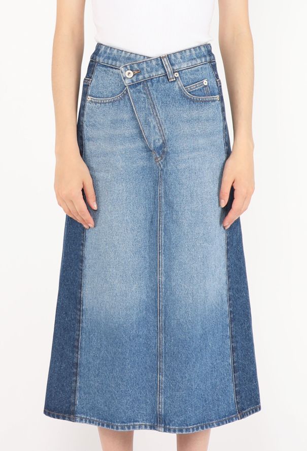 Loewe Contrast-Panel Denim Skirt, 2023 - 2