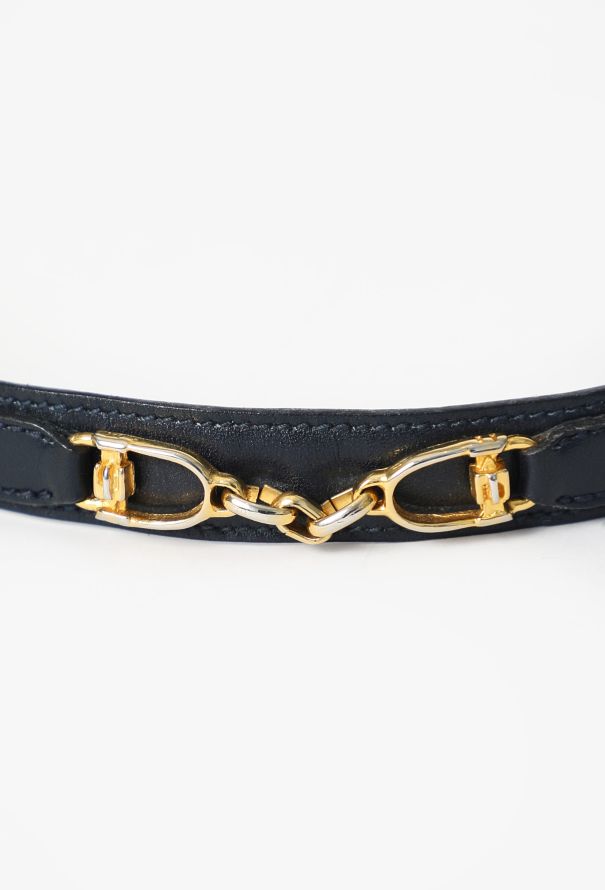 Céline '70s Horsebit Leather Belt - 5