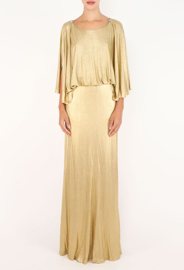 Gucci Metallic Lurex Capelet Gown, 2023 - 4