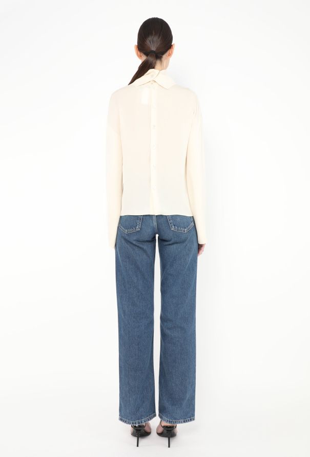 Chanel Cowl-Neck Silk Blouse - 6