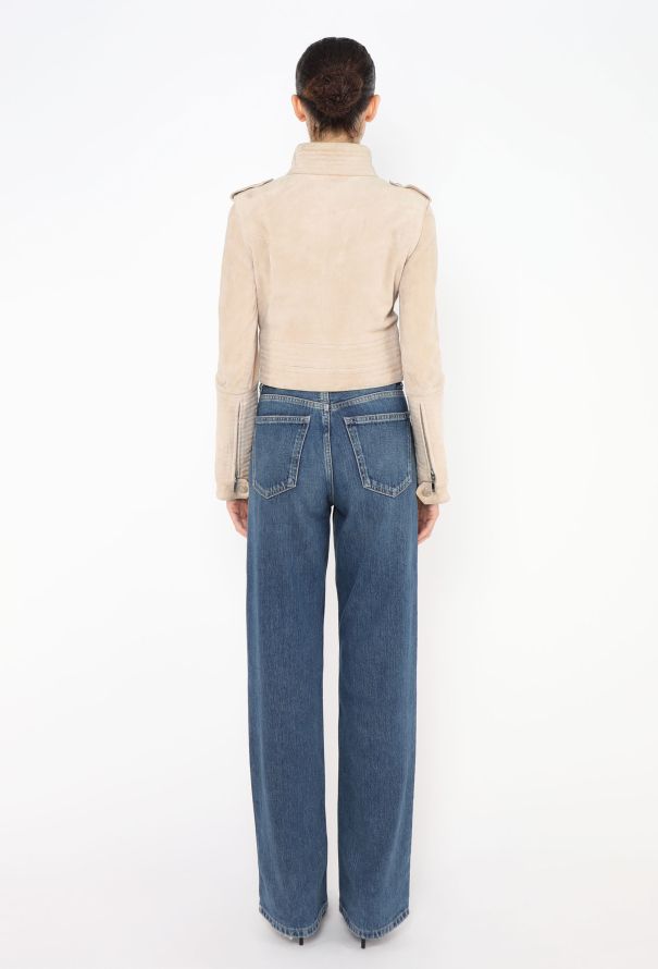 Chanel Suede Cropped Épaulette Jacket - 6