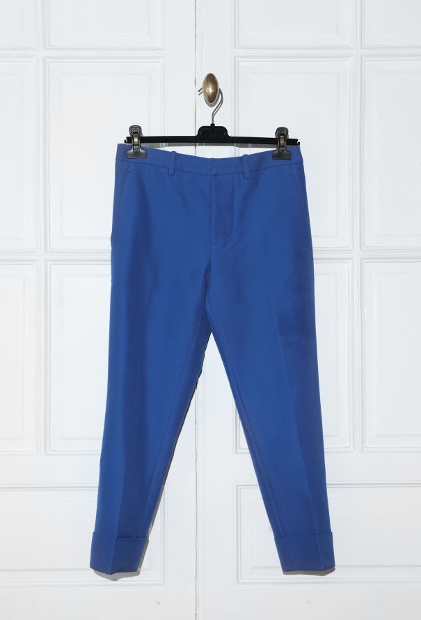 Marni Cobalt Cuffed Trousers - 1