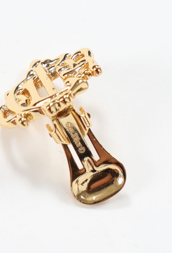 Dior Vintage Monogram Clip Earrings - 5