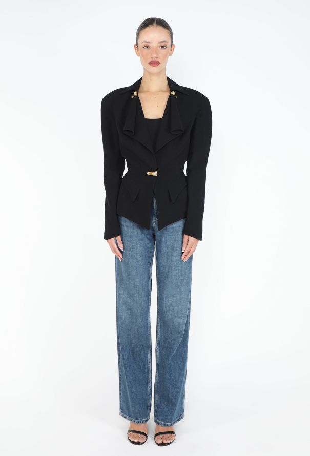 Thierry Mugler RARE F/W 1993 Sculpted Draped Blazer - 3