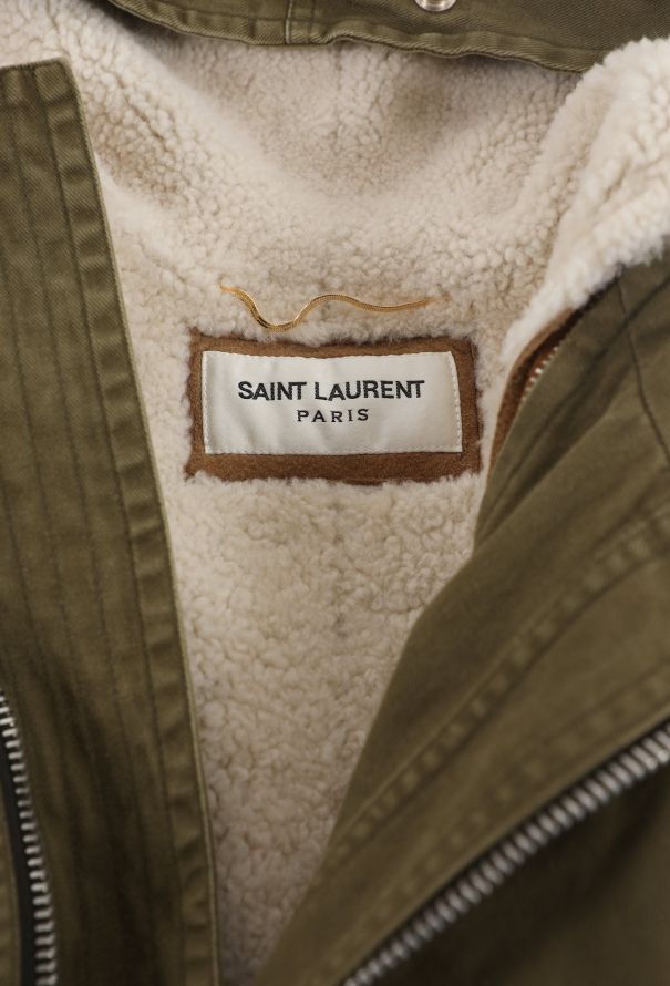 Saint Laurent 2015 Hooded Shearling Lined Parka - 6