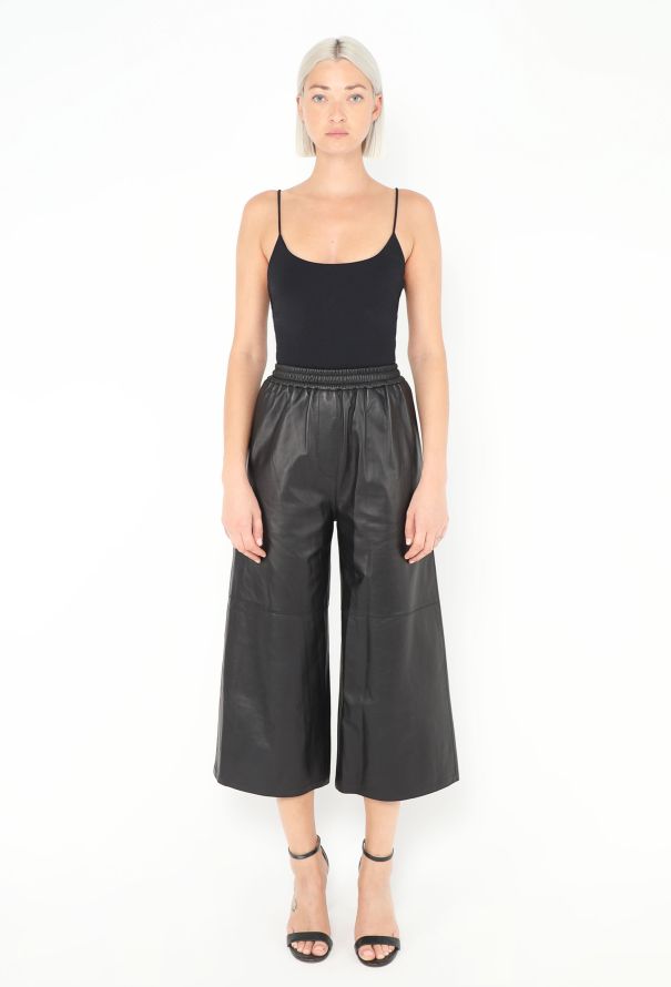 Loewe 2019 Cropped Lambskin Culottes - 1