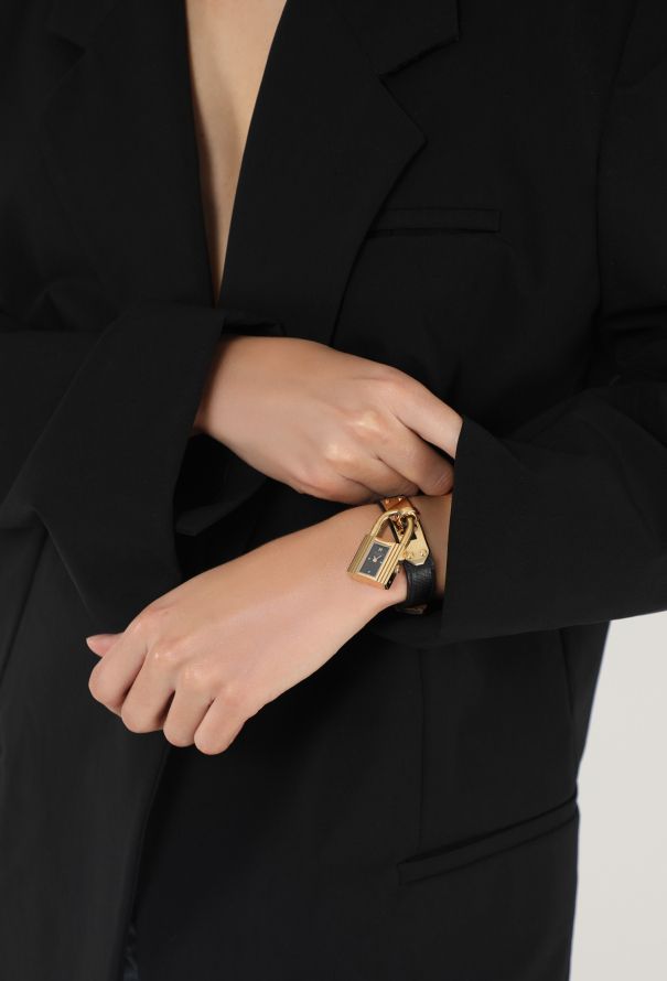 Hermès Vintage 1995 Black Courchevel Kelly Watch - 2