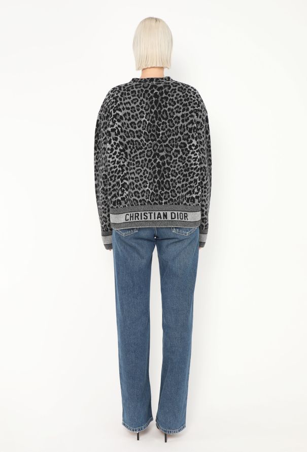 Dior 2021 Leopard Print Cashmere Sweater - 3