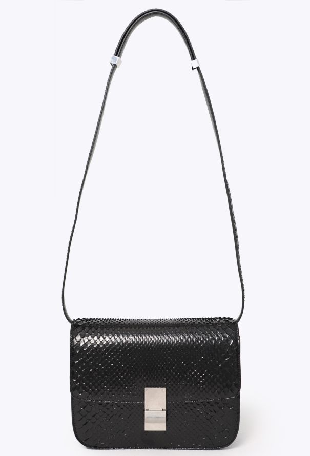 Céline Classic Black Python Bag - 1