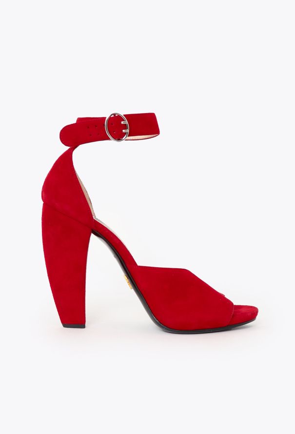 Prada 2019 Sculpted Suede Sandals - 1