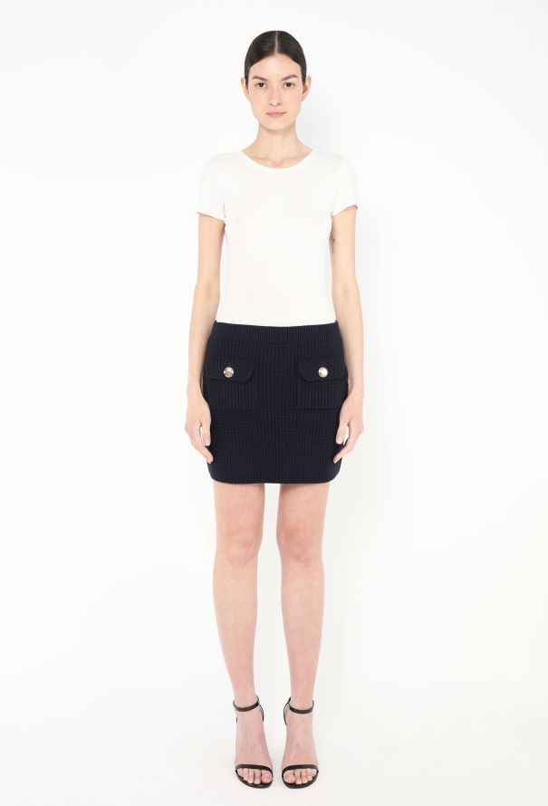 Miu Miu 2024 Ribbed Mini Skirt - 3