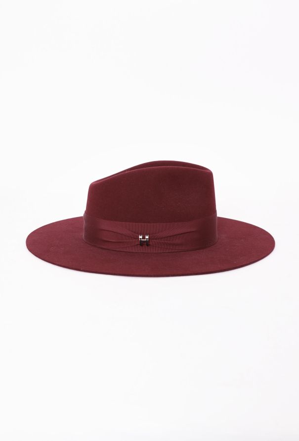Hermès 2023 Felted Bordeaux Fedora - 2