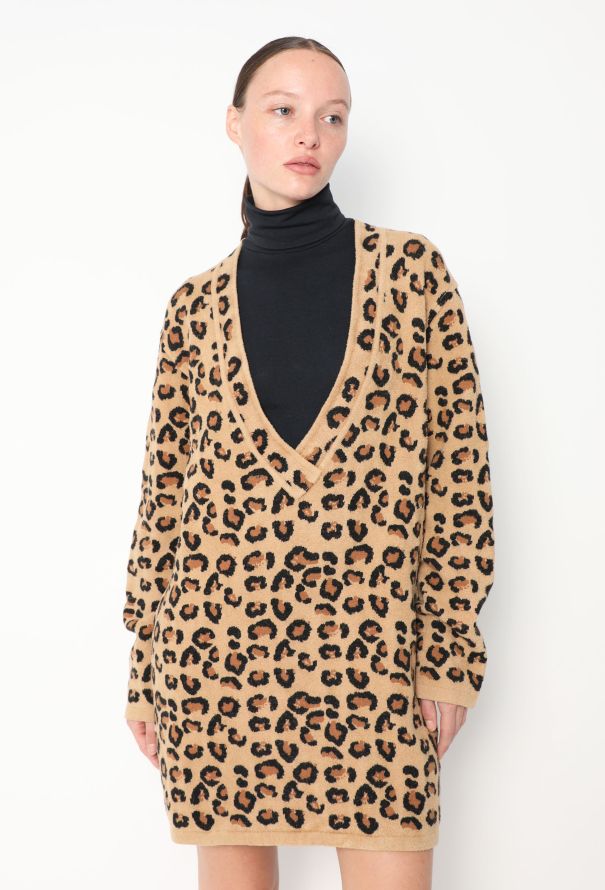 Alaïa RARE F/W 1991 Oversized Leopard Sweater - 1