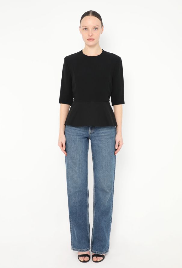 Céline S/S 2012 Crêpe Peplum Top - 3